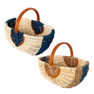 Cesta de Mimbre Natural Personalizable para Picnic con Asa, Cesta de Mimbre para Uso en Exteriores - Product Image 1