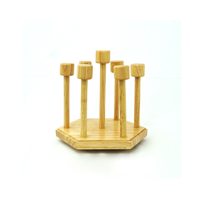 Porte-verre en bois design de luxe qualité supérieure pour organisateur de stockage barman décor de salle à manger Conner utiliser un support en verre en bois - Product Image 3