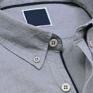 เสื้อเชิ้ตลำลองผ้าปอปลินคอตตอนสีเทาลายดอกไม้100% ปรับแต่งได้คอเสื้อแบบปกติระบายอากาศได้ดีบริการ OEM สำหรับฤดูร้อน - Product Image 3