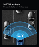 Mini caméra de tableau de bord WiFi 4K avec objectif 6G Enregistreur vidéo double caméra Contrôle par application GPS-Mini caméra de bord avec rétroviseur