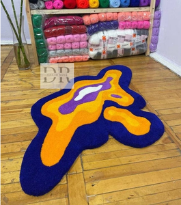 Modern Customized Size Woolen Handmade <b>Rug</b> Unique <b>Tufted</b> Design Washable Non-Slip for Home Decor and Floor Use - Product Image 1