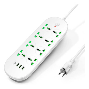 Multiprise USB de bureau avec protection contre les surtensions - Couleurs assorties - Product Image 1