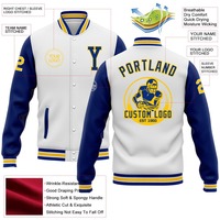 Veste universitaire OVO YALE veste de baseball universitaire 100% laine veste bomber d'université brodée pour les étudiants porte