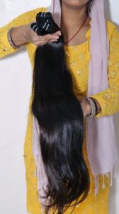 Extensiones de cabello humano indio virgen crudo sin procesamiento químico Paquetes rectos sedosos naturales Proveedor directo de onda profunda suelta - Product Image 6