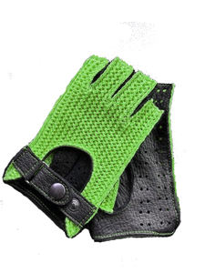 Gants de conduite en cuir souple de qualité supérieure pour hommes Gants d'équitation sans doigts/demi-doigts Gants de sports d'extérieur Coupe basse Design tendance - Product Image 4