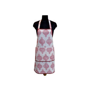 Hot Selling <b>Aprons</b> Custom Indian Block-Printed 100% Breathable 20 Sheeting Cotton 83 Cms <b>Kitchen</b> <b>Apron</b> For Sale - Product Image 3