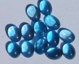 Cabujón de Topacio Azul suizo natural forma ovalada 3x5, 4x6, 5x7, 6x8, 7x9, 8x10, 9x11, piedra preciosa de corte liso de 10x14mm para fabricación de joyas - Product Image 1