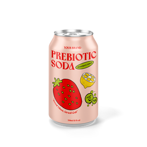 Cannette en aluminium de marque privée 330ml 500ml 250ml Saveur naturelle Soda prébiotique certifié HALAL à faible teneur en glucides carbonaté de votre propre marque - Product Image 4