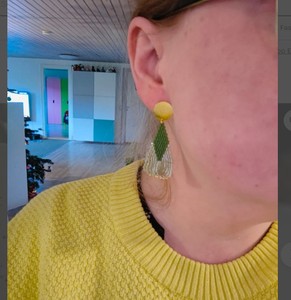Luxury Quality Emerald <b>Green</b> Beaded Tassel <b>Earrings</b> - Product Image 2