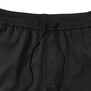 Mens Black Cargo Jogger Pants Elastic Waist Drawstring Multi Pocket Casual Outdoor <b>Canvas</b> Quick Dry Breathable Eco-Friendly - Product Image 4