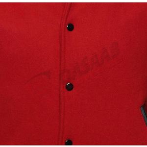 Veste universitaire en laine bordeaux pour hommes à coupe ajustée à la mode avec manches en cuir rouge Veste universitaire Letterman School-Coach - Product Image 5