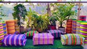 Bolsas de compras grandes ecológicas recicladas Nylon sostenible y polipropileno Hecho EN LA India Patrón de rayas a granel - Product Image 2