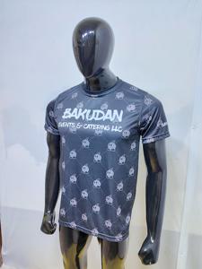 T-shirt unisexe décontracté personnalisé à sublimation impression complète 100% polyester 220 grammes de graphiques personnalisés promotionnels tricotés à séchage rapide - Product Image 2