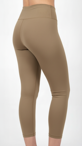 Women High Waist Mocha <b>Cream</b> Gym <b>Leggings</b> Custom OEM Compression Yoga Pants Fitness Activewear - Product Image 5