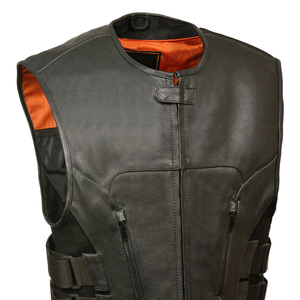 Chaleco de cuero transpirable de calidad superior con logotipo personalizado hecho en fábrica crea tu propio logotipo para la venta en línea - Product Image 6