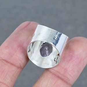 Natural Amethyst Silver Plated <b>Ring</b> Handmade Silver Brass Amethyst Gemstone Silver <b>Statement</b> <b>Ring</b> Boho <b>Ring</b> for Her - Product Image 4