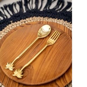 Juego de cuchara y tenedor de Metal moderno y decorativo, cubiertos de nuevo diseño, cubiertos para utensilios de cocina, hoteles y bodas - Product Image 2