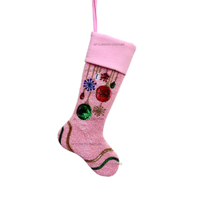 Chất Lượng Cao Cá Nhân Đính Cườm Giáng Sinh <span class=keywords><strong>Stocking</strong></span> Với Sequin Thêu Tên Santa Túi Quà Tặng Cho Kỳ Nghỉ Bên - Product Image 4