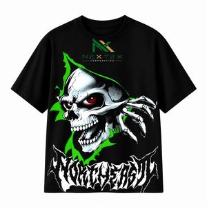 Custom Mens <b>Gothic</b> Skull Print Oversized <b>T</b> <b>Shirt</b> Summer Casual Hip Hop Streetwear Tee Breathable Cotton Graphic Clothing - Product Image 2