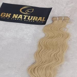 Extensión de cabello indio Rubio 613 de primera calidad, cabello teñido sin piojos y sin químicos - Product Image 2