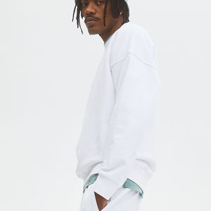 Pull 100% coton hommes col rond sweat-shirts logo personnalisé pull sweat pour hommes pulls molletonnés hommes - Product Image 4