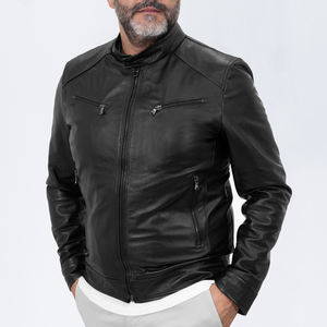 Ventes chaudes, veste en cuir de bonne qualité fabriquée en usine pour hommes, exportée du Pakistan, design tendance et nouveau, veste en cuir pour hommes - Product Image 6