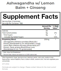 Exportador profesional que vende gomitas de Ashwagandha de suplemento sanitario de calidad estándar con bálsamo de limón y ginseng a la venta - Product Image 4