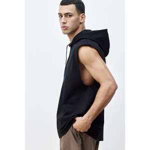 Gym <b>Sleeveless</b> <b>Men's</b> <b>Hoodie</b> Winter Custom Apparel Bulk Supplier OEM ODM Fleece Streetwear Casual Fashion Bangladesh - Product Image 5