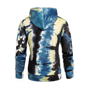 Calidad Premium Oem Hombres Tie Dye Hoodie Winter Wear Basics Algodón Mezclado Cómodo Mangas completas Tie Dye Hoodies para adultos - Product Image 3