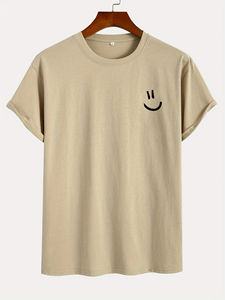 Nouveau design, qualité de luxe, 100% coton, coupe classique, légèrement tombante aux épaules, t-shirt homme uni respirant et écologique - Product Image 4