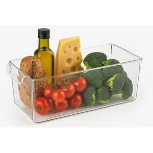Boîte de rangement multi-usages en plastique PP de 2300 ml, résistante aux aliments, avec poignée, légère, empilable, portable, transparente, couleur fumée - Product Image 5