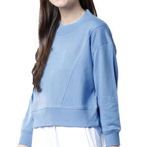 Sweat à capuche demi-zip en coton de qualité supérieure doux durable hiver sweat-shirt pour femme avec motif imprimé sweat-shirt à col rond pour femme - Product Image 5