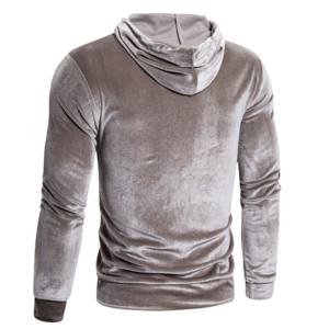 Sudadera con Capucha Extra Grande para Hombre, 100% Algodón, con Cierre Completo, Forro Polar Térmico, Diseño Bordado, Tinte Liso - Product Image 4