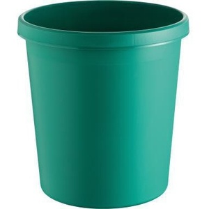 Helit - Contenedor de Basura de Polipropileno Verde de Marca Alemana, 31.5 x 33.1 cm, Capacidad de 18 L, con 1 Compartimento de Separación, Diámetro x Altura - Product Image 1