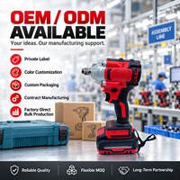 HJT Premium Heavy Duty 21V 1000Nm Torsi Tinggi Tanpa Kabel Brushless 1/2" Drive Impact Wrench Kit untuk Perbaikan Otomotif & Mesin
