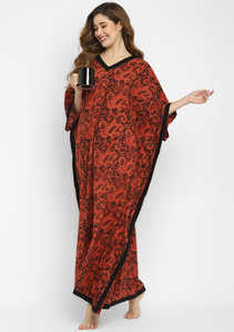 Caftán estampado de algodón de talla grande para mujer, caftán informal largo hasta el suelo a la moda - Product Image 3