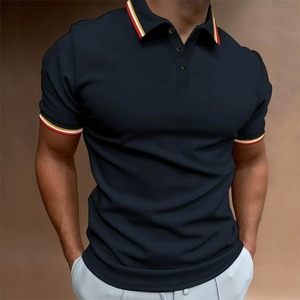 Hot Selling Custom Logo Knitted Casual Golf for Shirt for Men-Quick Dry Short Sleeve 100% Cotton <b>Fabric</b> - Product Image 1