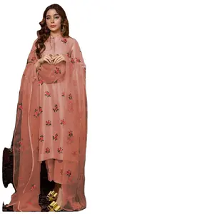 夏季Salwar Kameez雪纺套装印度巴基斯坦设计师礼服婚纱系列销售礼服2023