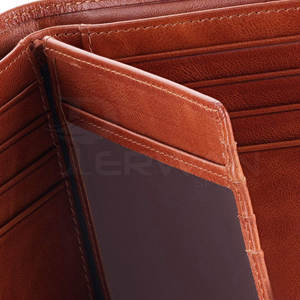 Classic Men <b>Wallet</b> <b>Genuine</b> <b>Leather</b> Blocking Slim <b>Wallet</b> With Cash Holder Wholesale <b>Leather</b> Goods - Product Image 3
