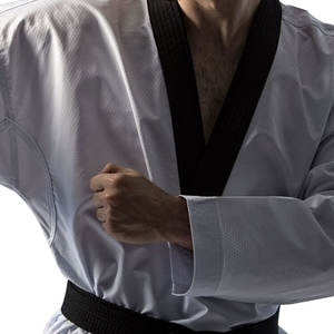 Uniforme de artes marciales de Taekwondo de Material de poliéster de algodón cómodo duradero uniforme de Taekwondo transpirable para hombres - Product Image 3