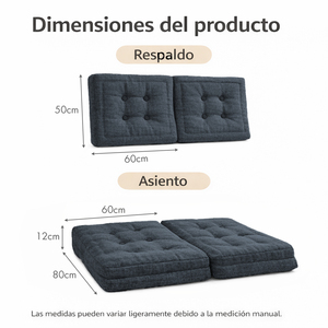 Ensemble de 4 coussins de palettes d'extérieur durables en tissu résistant à l'eau toutes saisons 120x80 + 120x50 cm pour canapé de jardin, épaisseur 12 cm, lavable en machine - Product Image 5