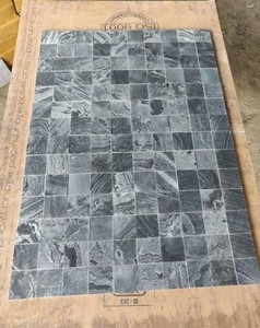 Bạc <span class=keywords><strong>grey</strong></span> quartzit <span class=keywords><strong>Slate</strong></span> 100x100 mét thiết kế hiện đại mài dũa chải kết thúc trang trí hồ bơi gạch lát sàn tường ốp khảm đá - Product Image 4