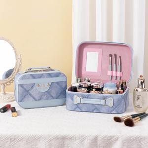 Borsa per il Trucco Grande in PU Personalizzata, Custodia Morbida Imbottita per Cosmetici da Viaggio, Produzione di Fabbrica - Product Image 1