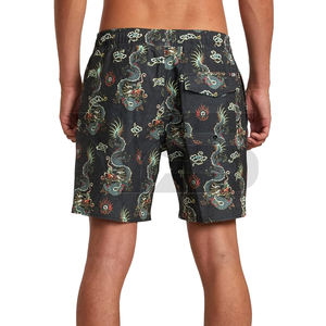 Pantalones cortos deportivos informales de diseño personalizado ODM para hombre, pantalones cortos de tabla sublimados de secado rápido con cintura media de talla grande para entrenamiento - Product Image 3