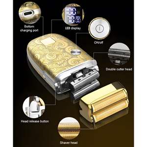 Afeitadora Eléctrica Recargable para Hombre, Afeitadora Rotativa de Lámina Húmeda/Seca, Doble Cuchilla, Impermeable IPX7, Inalámbrica, para Uso en Autocaravanas - Product Image 1