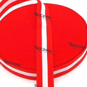 Cinta de Poliéster a Rayas y Ceremonial, Cinta de Tela Roja y Blanca para Regalos y Medallas - Product Image 1