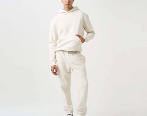 Nueva moda 2026, ropa deportiva para correr para hombres, pantalones deportivos holgados de peso pesado, conjunto de pantalones acampanados con capucha para hombres - Product Image 1