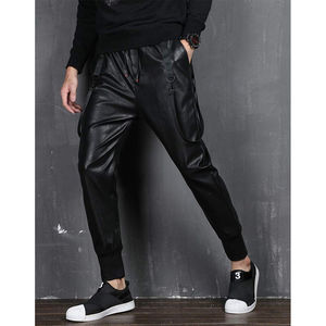 Pantalones Joggers de Piel Sintética para Hombre, Diseño Moderno, Estilo Urbano, Pantalones Deportivos Casuales de Moda para Venta en Línea - Product Image 5