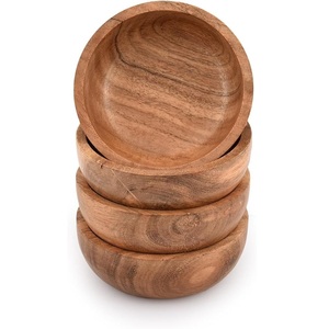 ชามไม้สไตล์ญี่ปุ่นสำหรับรับประทานอาหารของครอบครัวทำด้วยมือออร์แกนิก - Product Image 5