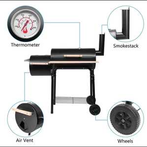 Suministro de la Empresa con el Mejor Precio del Mercado: Parrilla de Acero Moderna para Exteriores con Plancha y Caja Ahumadora - Product Image 4